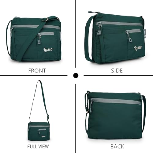 Image of Lasso Sling Bag For Women with Adjustable Strap Stylish Ladies Crossbody Polyester Sling Bag for Office, Causal, Travel & College | 5L Capacity & 5 Multiple Pockets (4 Zip & 1 Open Pocket)