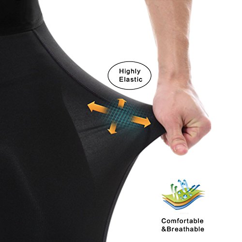 Niksa 3 Pack Compression Shorts Men Quick Dry Black Performance Athletic Shorts-XL - Thumbnail 3