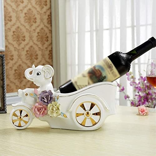 Soporte para botella de vino de cerámica estilo elefante miniatura 7