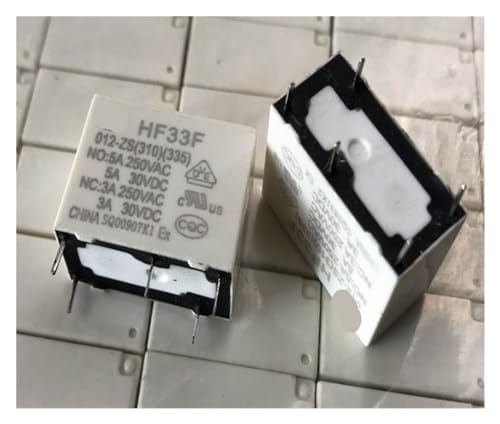 Relé de 5 pines HF33F 012-ZS de 12V y 5A para circuito impreso