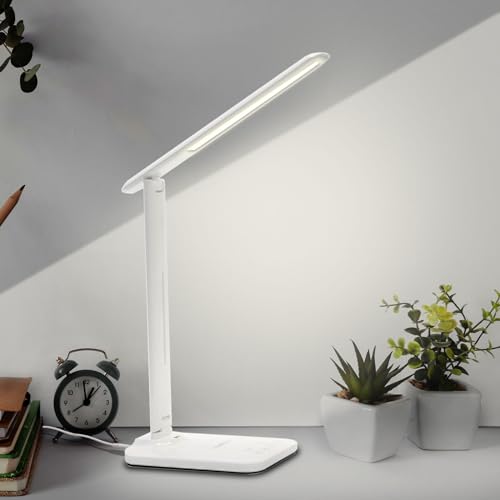 LQWELL® Lámpara de Escritorio LED, 3 Modos de Temperatura de Colo...