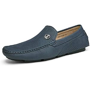 Bruno Marc Mens Penny Loafers Moccasins Shoes 12 Navy