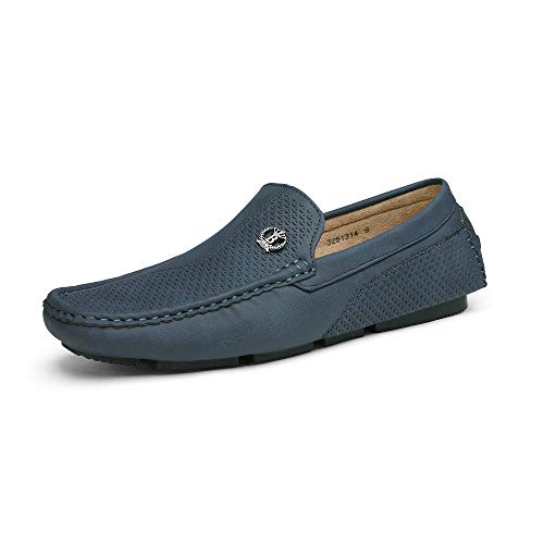 Bruno Marc Mens Penny Loafers Moccasins Shoes 8.5 Navy