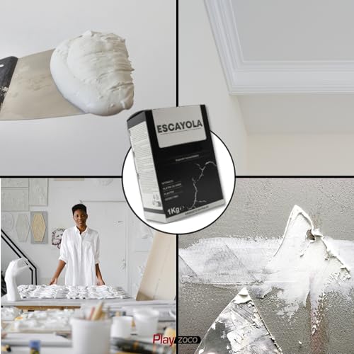 Miniatura 4 de Techzoco Escayola Para Moldear, Escayola En Polvo, Escayola Para Manualidades, Producto En Polvo, Tiempo De Fraguado Mínimo 24 Horas, Modo Preparación Para Diluir En Agua, Color Blanco, Contiene 1 Kg