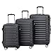 Produktbild BEIBYE Zwillingsrollen Reisekoffer Koffer Trolleys Hartschale M-L-XL-Set (Schwarz, Set)