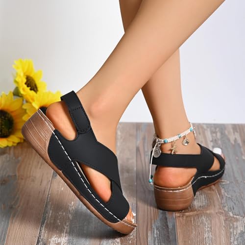 Platform Sandals Women Dressy Lightweight Arch Support Sandals Casual Crisscross Strap Open Toe Summer Shoes 20254