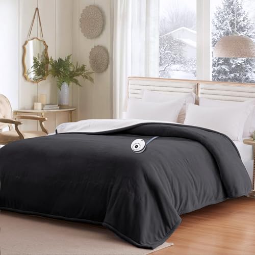 Sealy Electric Blanket Twin Size 62"*84",Super Cozy Flannel to Sherpa