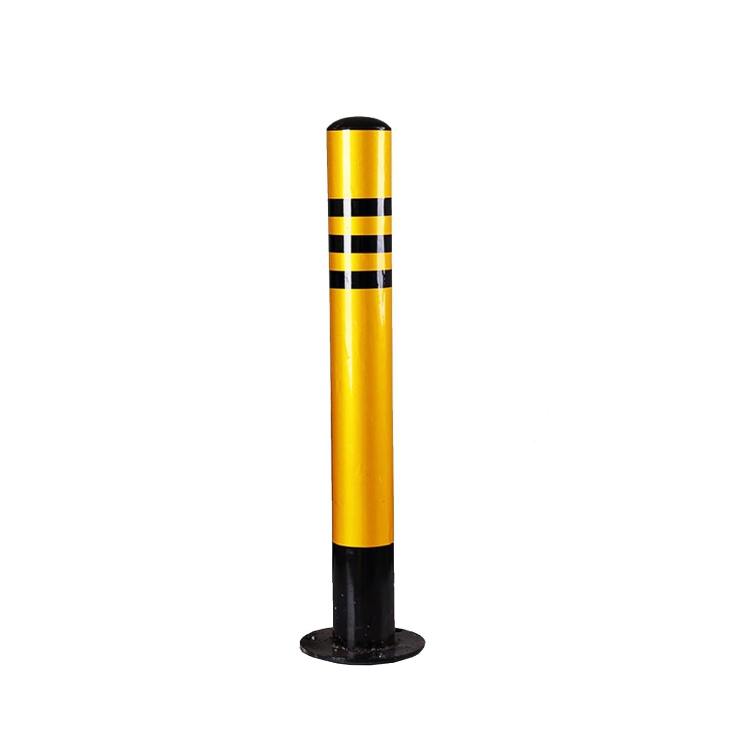 Aioneer Heavy-Duty Steel Traffic Bollard Post - 24In Safety Barrier For Driveways & Parking Lots, Durable Security Pole For Road Protection & Outdoor Use