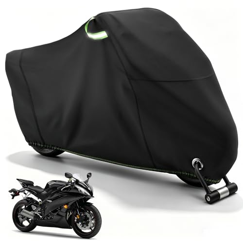 Homoto Premium Housse de Moto 420D Oxford - Imperméable, Ultra-Résistant & Anti-UV - Protection Tout Temps Intérieur/Extérieur – pour Tous Les Modèles...