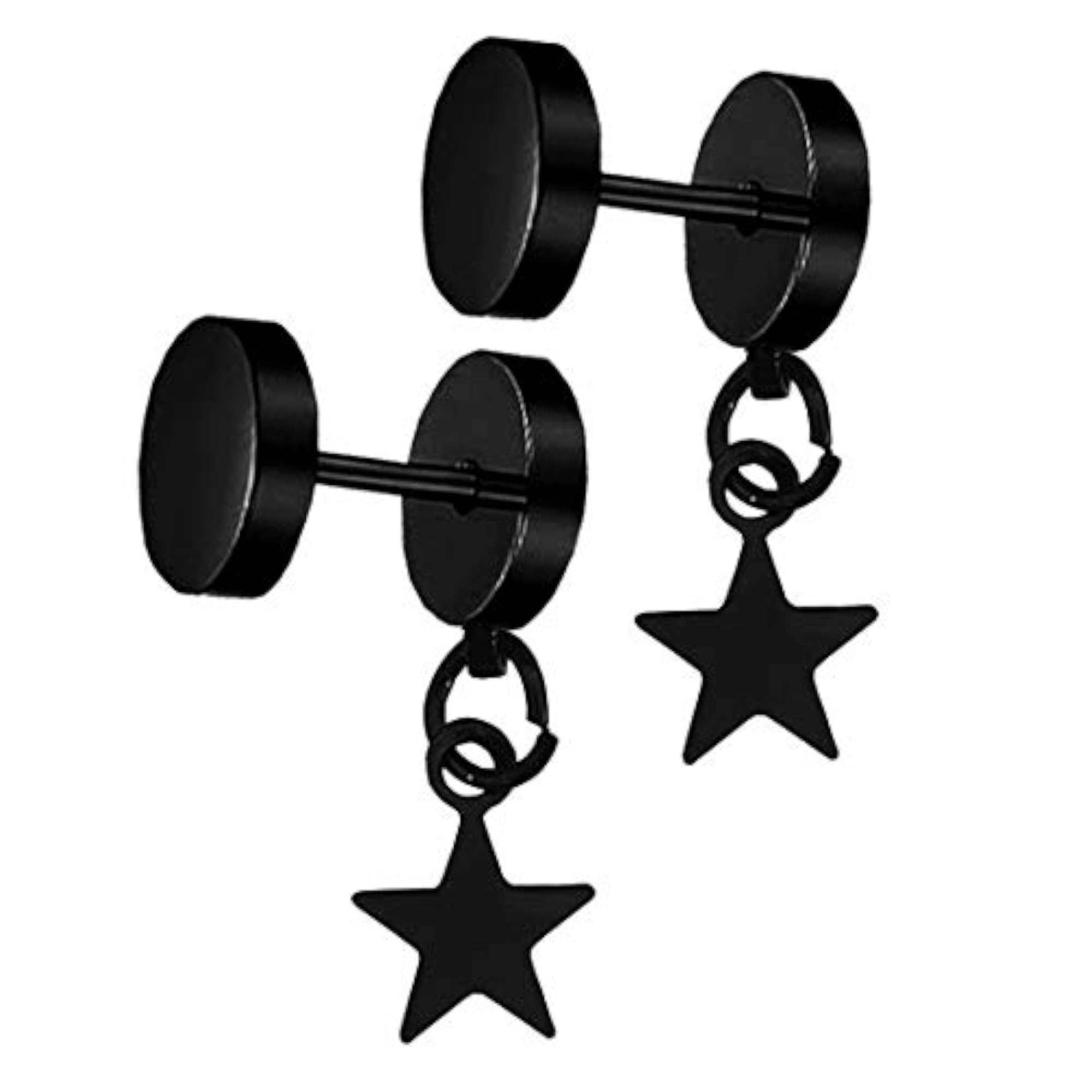 Punk Fashion Star Charm Drop Huggie Earring
