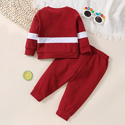 Kids Toddlers Infants Boys Girls Casual Sports Long Sleeves Crew Neck Letters Prints Sweatshirts Pants Thick Boys3
