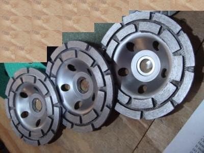 4 Pieces X 5"/125mm Diamond Double Row Grinding Cup Wheel Concrete