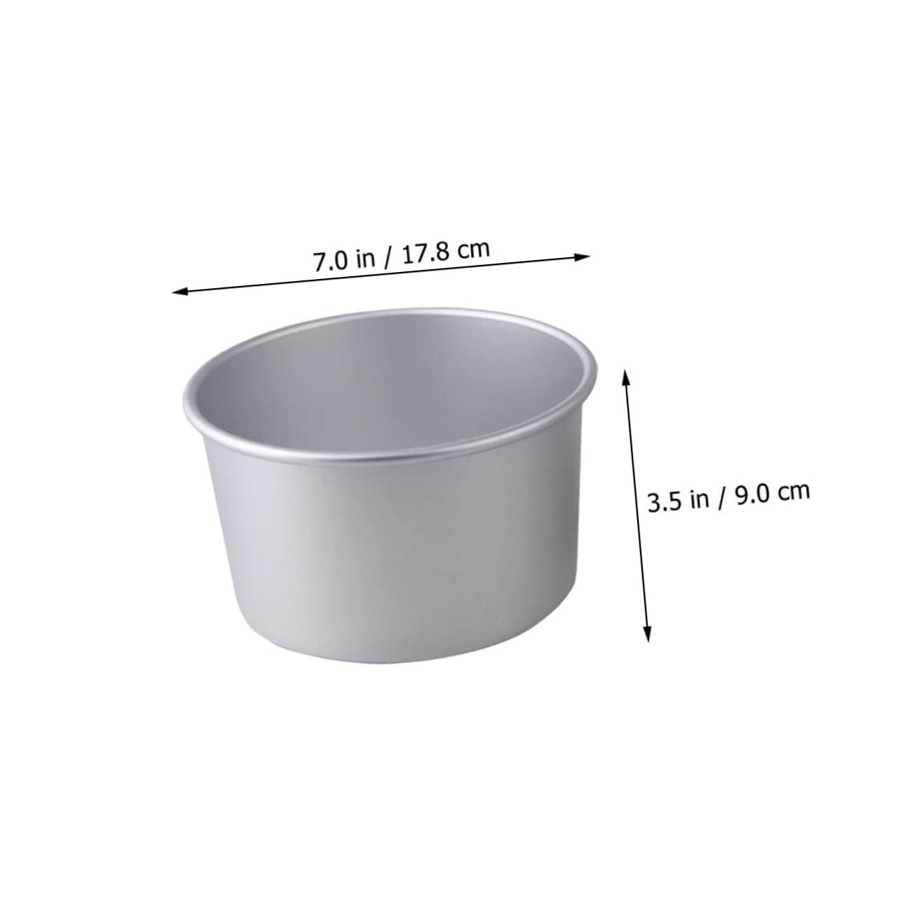 TOPBATHY 2 Ensembles moule à gâteau vivant géant Rouge boîtes de conserve cuit air moule muffins moule entremet moule a gateau moule de cuisson pour gâteau évidé alliage d'aluminium Silver