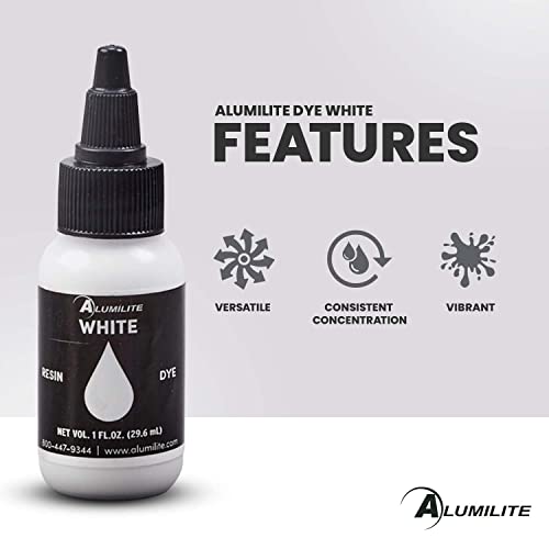 Alumilite Dye Liquid Color Tint White (1 Oz) Highly Concentrated Colorant Or Pigments For Casting Resins, Epoxy Coating thumb #2