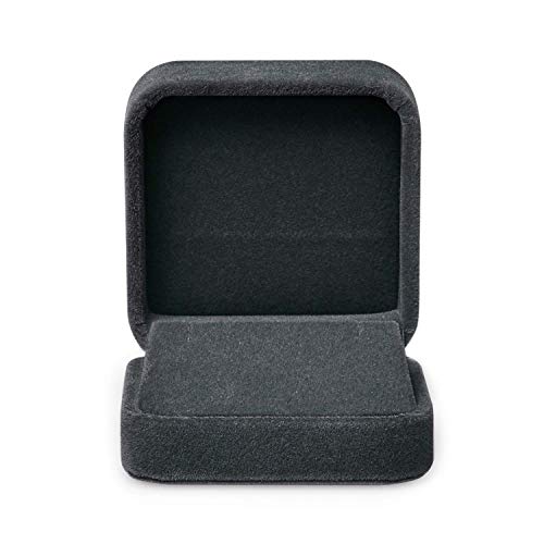 Oirlv Velvet Earring Gift Box Small Earring Storage Case (Charcoal Gray)