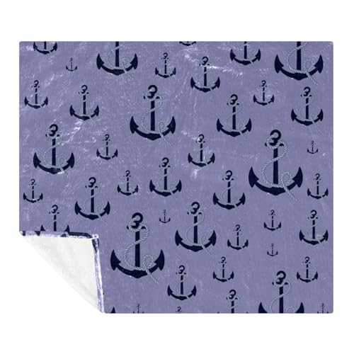 Couverture douce et confortable ancre nautique pour lit, canapé et voyage - 2
