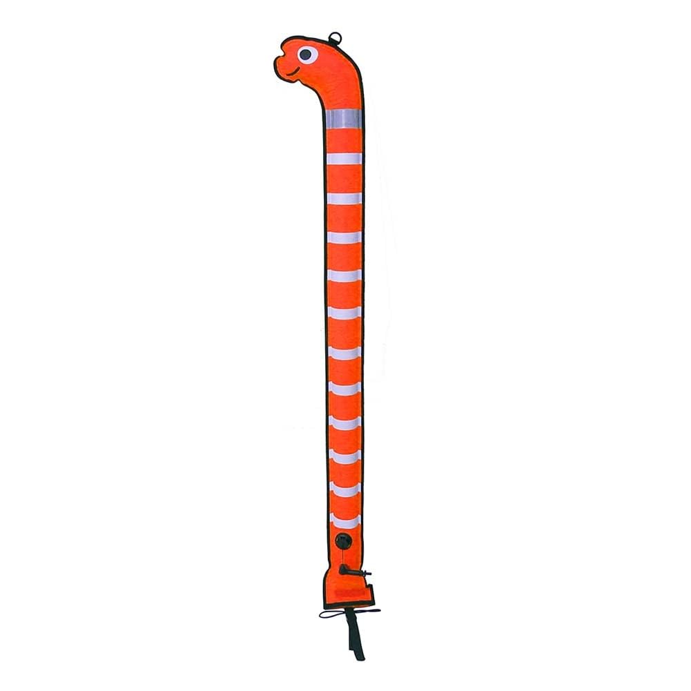 Tauchmarkierungsboje 180 x 15 cm Nylon EEL Signalröhre | Diese gut sichtbare Markierungsboje im Aal-Design führt Boote zu Ihrer Anwesenheit vorbei, während Sie unter Wasser sind.