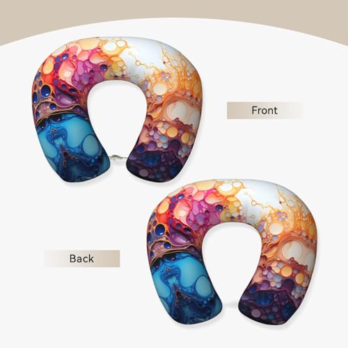 Almohada de viaje espuma memoria forma U multicolor miniatura 2