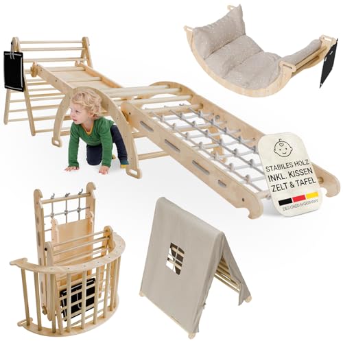 Juskys Kletterdreieck Movario Groß - Indoor Klettergerüst mit...