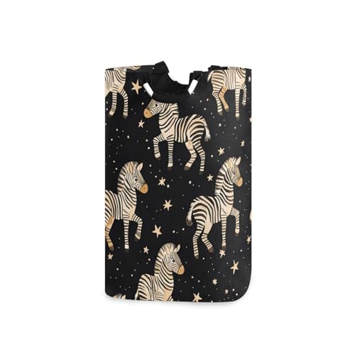 Jihqo Laundry Hamper Basket Cartoon Zebra Collapsible Nursery Storage Bin Waterproof Clothing Baskets for Home Bedroom Bathroom Washing Room