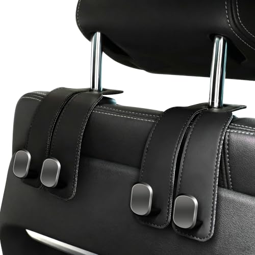 Image of Amelity Car Seat Headrest Hooks, Car Hooks for Purses and Bags 2 Pack