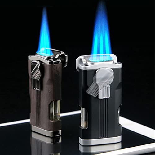 Encendedor antorcha recargable a butano triple llama miniatura 2