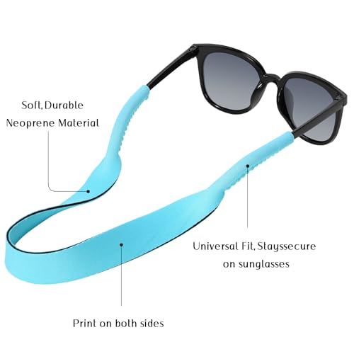 Image of Flutesan Sunglasses Strap Floating Neoprene Eyewear Retainer Anti Slip Adjustable Sports Eyeglasses Strap for Outdoors Sports