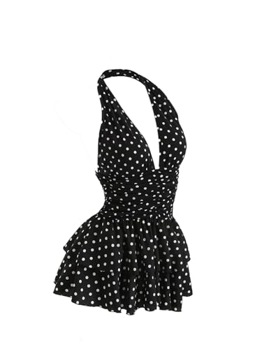 Robe dos nu à pois idéale pour vos terrasses de été