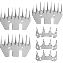 3 Set 9 Tooth Sheep Shears Replacement Blades PRO Universal Blade for All Major Brands Oster GDJOB TAKEKIT BEETRO Dragro Lister Heiniger Sheep Clippers for Sheep Alpacas Goats 9 Tooth Silver