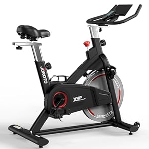 JOROTO X1P Hometrainer, fiets & X3P hometrainer met magnetische weerstand, fitnessfietsen met 4-voudig verstelbaar stuur, RPM-monitor, grotere tablethouder, vliegwiel van 15 kg/18 kg