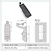 C2 Series Zinc Alloy Plane Lock Steel Equipment Cabinet Flat Lock Mailbox Industrial Distribution Box Plane Lock 1Pcs (Color : XK141-35BP)