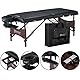 Master Massage 71cm NewPort Mobil Massageliege Klappbar Massagebett Massagebank Kosmetikliege Portable Beauty Bed Holzbeine Tragetasche Paket Schwarz