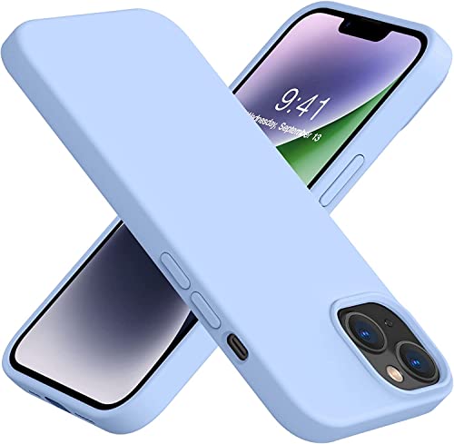 Image of MIDOS Back Cover Compatible with iPhone 14 Liquid Silicone Case Full Protection Shock Proof Back Cover for iPhone 14 (Sky Blue)