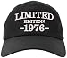 Cap 1970-50th Birthday Gifts, Limited Edition All Original Parts Baseball Hat 1970-EM-0004-Black