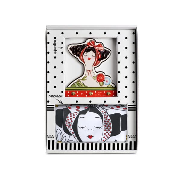 Set of Egandella Le Pupazze Collection. Item Made of 100% Cotton - Enamel Ceramic, Multicoloured. Reference is: 214033