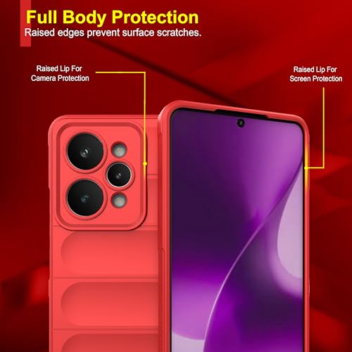 Image of Zapcase Back Case Cover for Realme 15 Pro 5G | Compatible for Realme 15 Pro 5G Back Cover | Liquid Silicon Magic Case with Camera Protection | Red