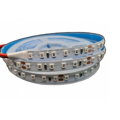 Jandei Ruban LED 24 V en bobine de 5 mètres, largeur de bande PCB 8 mm, 600 LED, 12 W/m, découpable tous les 5 cm, pour intérieur IP20 (orange)