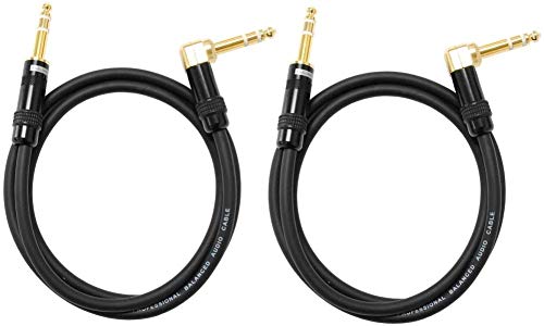 Audio2000's C26006P2 Microphone Cable (2-Pack), Copper Shield Balanced Cable, 1/4