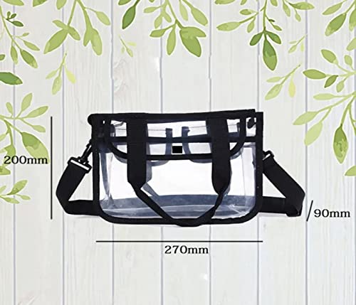 Image of LYF5STAR Transparent Makeup Organizer Handbag | Clear Cosmetic Bag for Travel & Home | Waterproof Toiletry & Under Garments Pouch | Lightweight Handy Storage Case | 32x22x10 CM | Pack of 1