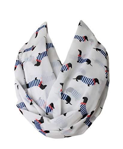 Etwoa Dachshund Dog Pattern Infinity Scarf Circle Loop Scarf2