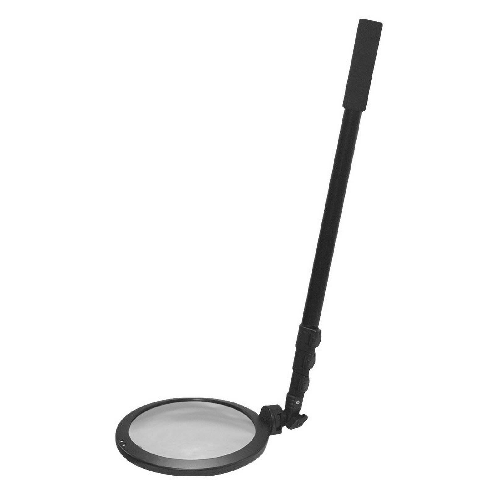 Specchietto di Ispezione Sottoscocca da 160 Cm/62,9 Pollici, Diametro Specchio: 160 Mm, Lunghezza Telescopica: 520-1600 Mm, con Luce Notturna A LED, Nero.
