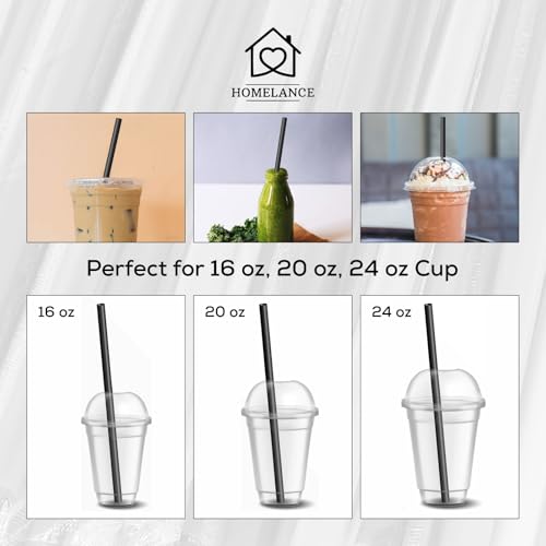 400 pitillos jumbo negros para smoothies 25 cm miniatura 4
