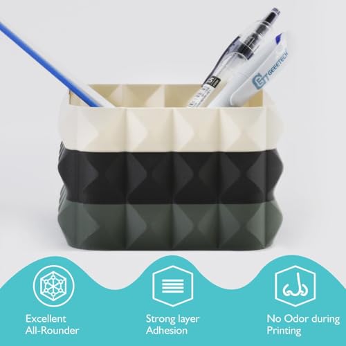 Image of GIANTARM PETG Filament 1.75, 3D Printer Filament 2KG, Toughness Enhanced, Dimensional Accuracy + /-0.02mm, Vacuum Package (Black+White)