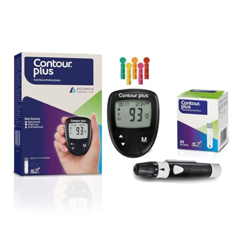 Image of Contour Plus Blood Glucose Monitor, Glucometer with 25 Free Test Strips