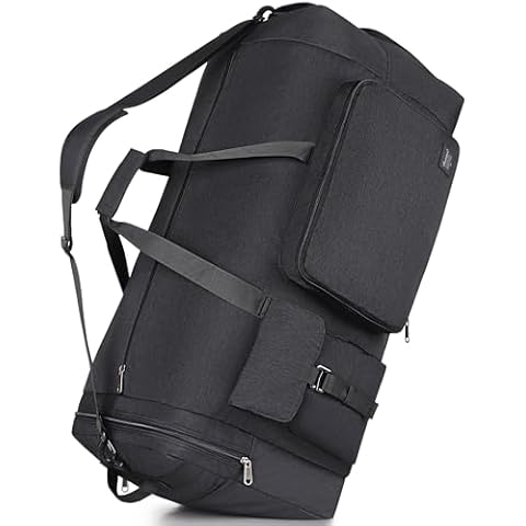 YOUNGOA Extra Large Duffle Bag for Travel, Collapsible Duffle Bag for Men, Foldable Duffel Bags for Traveling (Black, 120) Cover