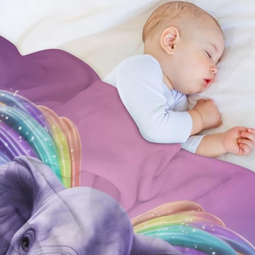Plaid éléphant couverture polaire duveteuse super douce chaude de lit