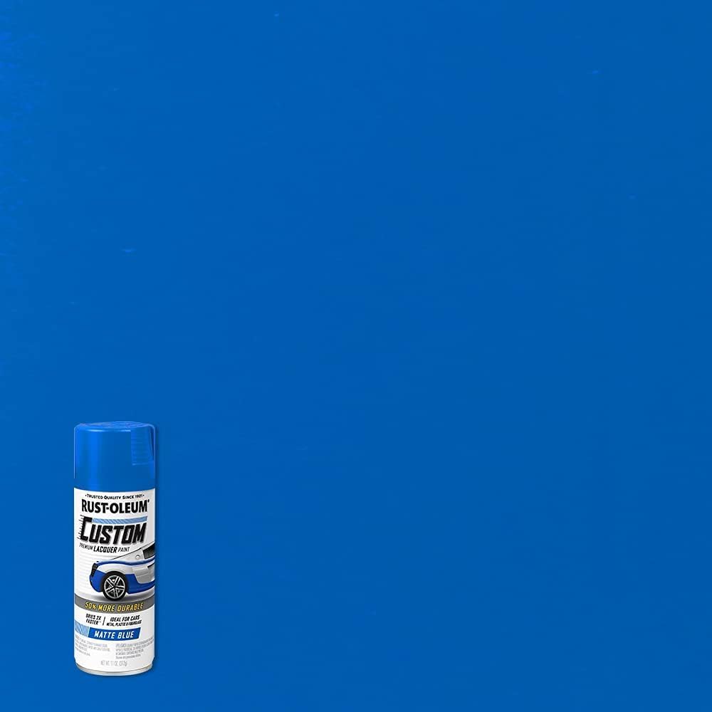 Rust-Oleum 311485 Automotive Custom Lacquer Spray Paint, 11 oz, Matte Blue
