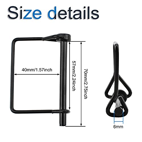 INCREWAY Perni di bloccaggio con filo, 4 pezzi, 6