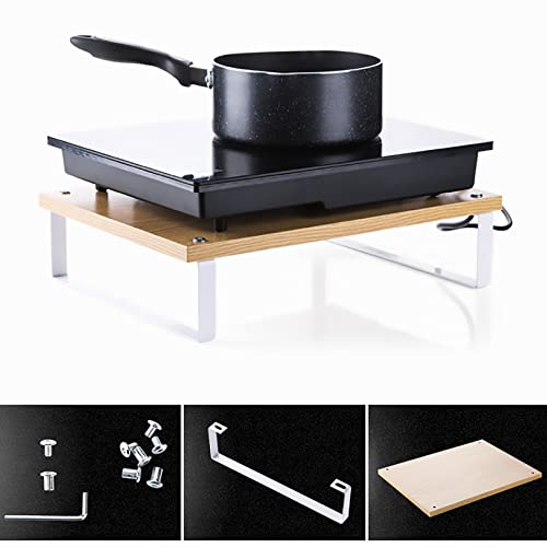 Support pour four à micro-ondes en bois premium Mu - 3