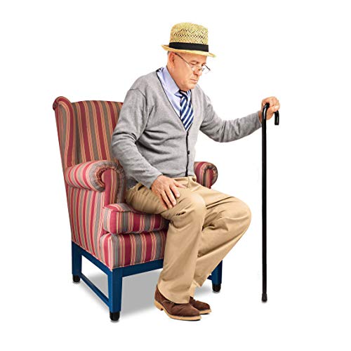 Slipstick 2 Inch Non Slip Furniture Legs (8 Pack) Screw In Floor Protector Feet (2" Tall X 2" Wide) Black Plastic With Rubber Gripper Feet #TOP3